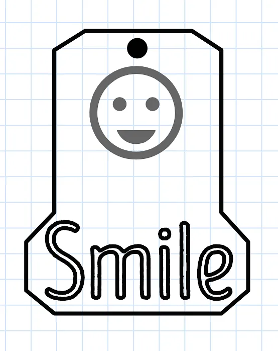 smile keychain - image 1