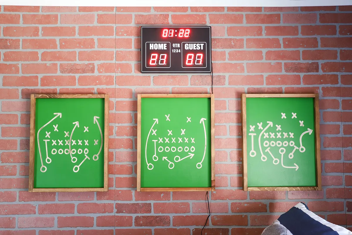Carved Football Play Wall Art - image 1