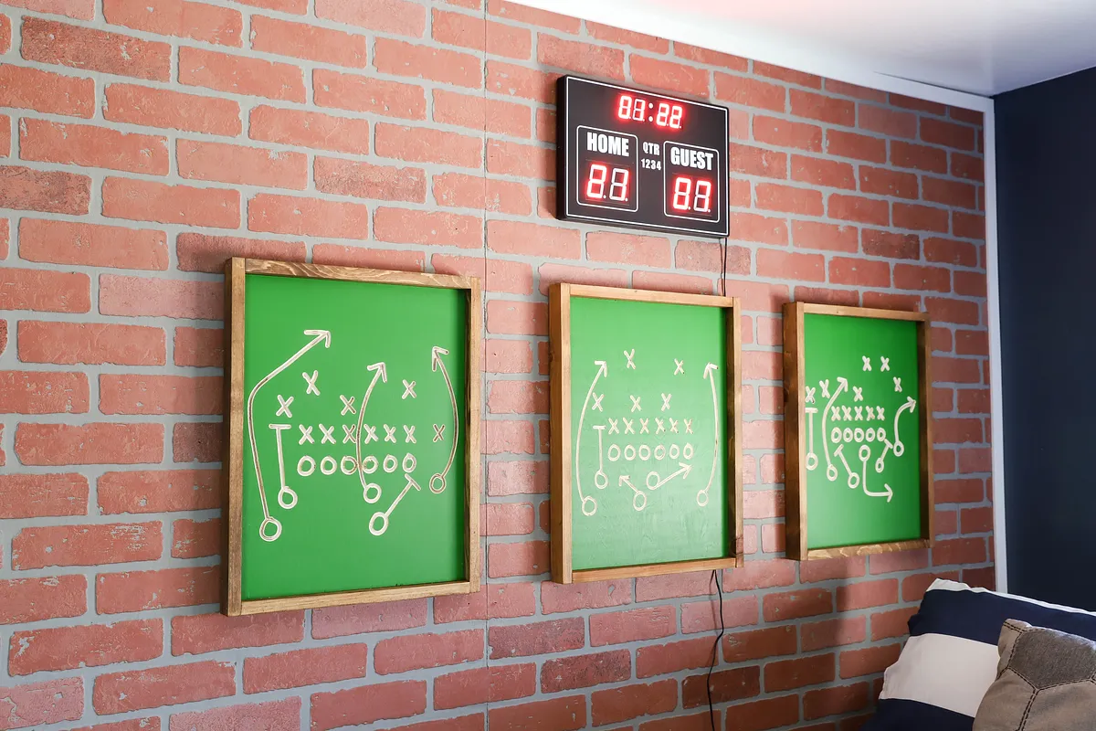 Carved Football Play Wall Art - image 4
