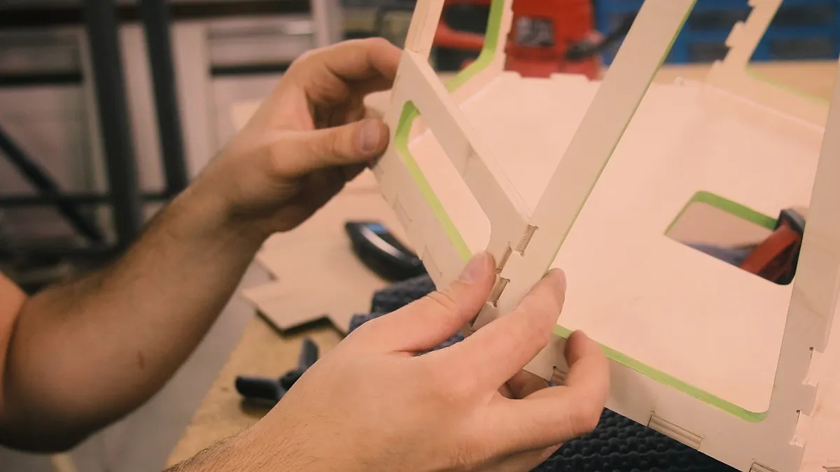 Box - jointed Table - Cactus! Workshop — Glue up!
