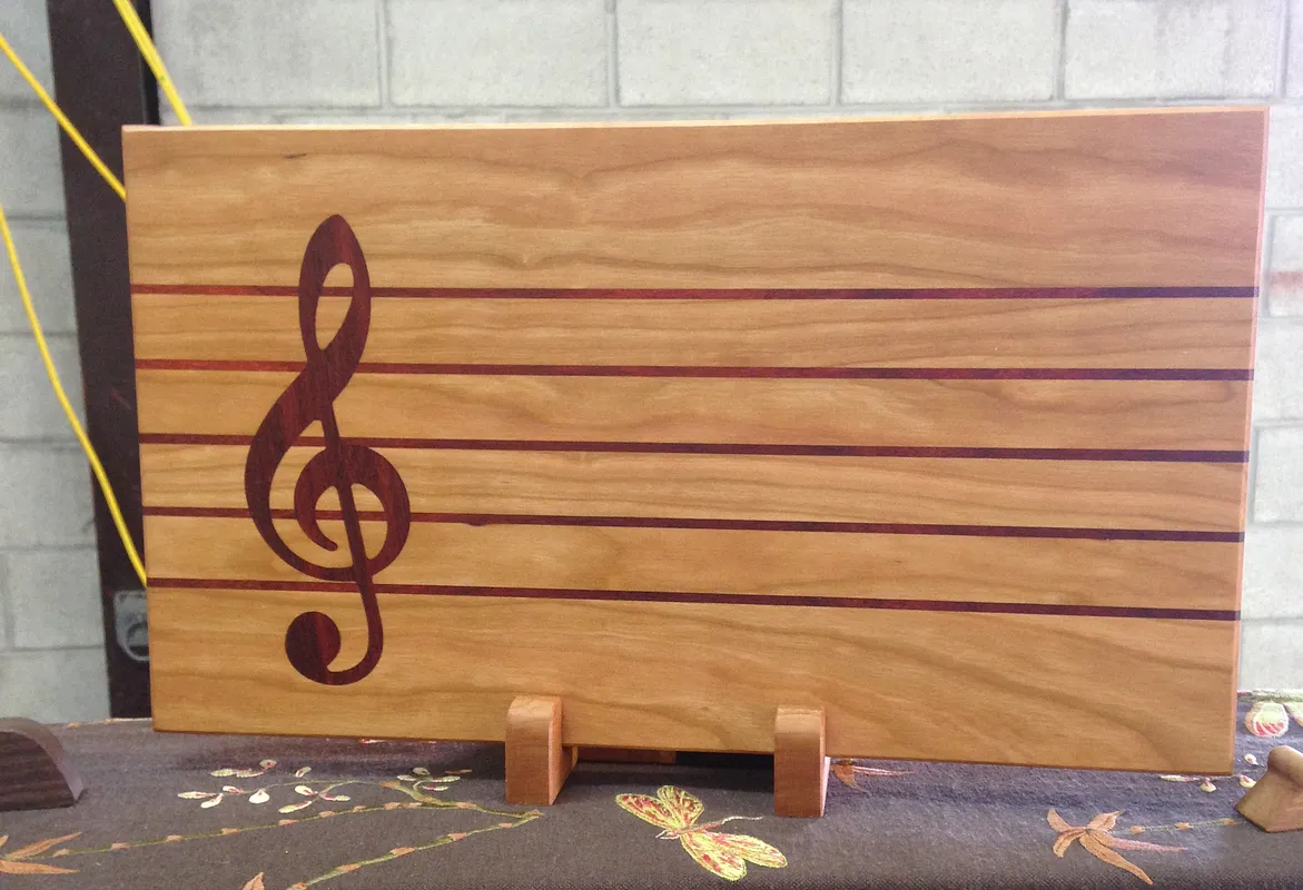 Treble Clef Inlaid Cutting Board - image 1