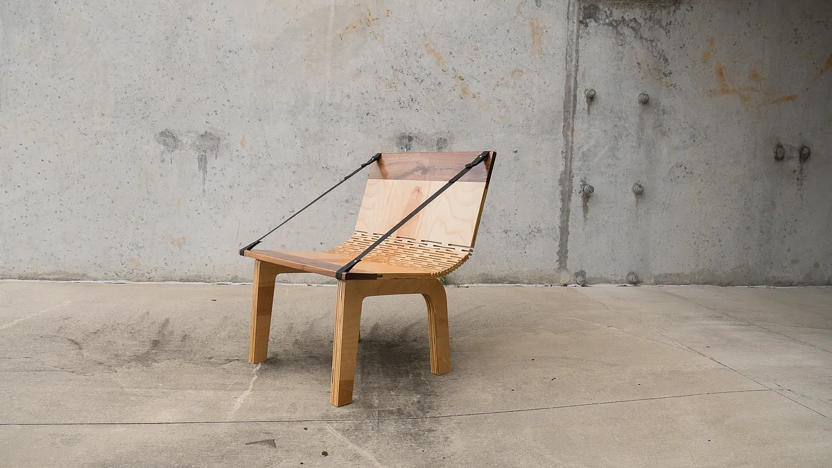 DIY Modern Curved Plywood Lounger Chair 