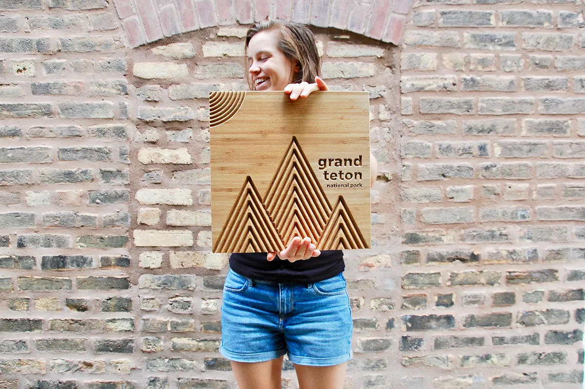 Geometric Mountain Scene - image 2