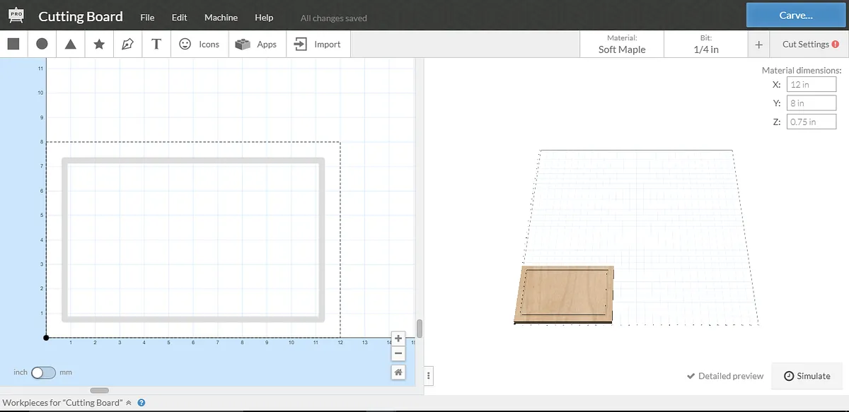 Inlay Cutting Board — Carve the maple board (image 2)