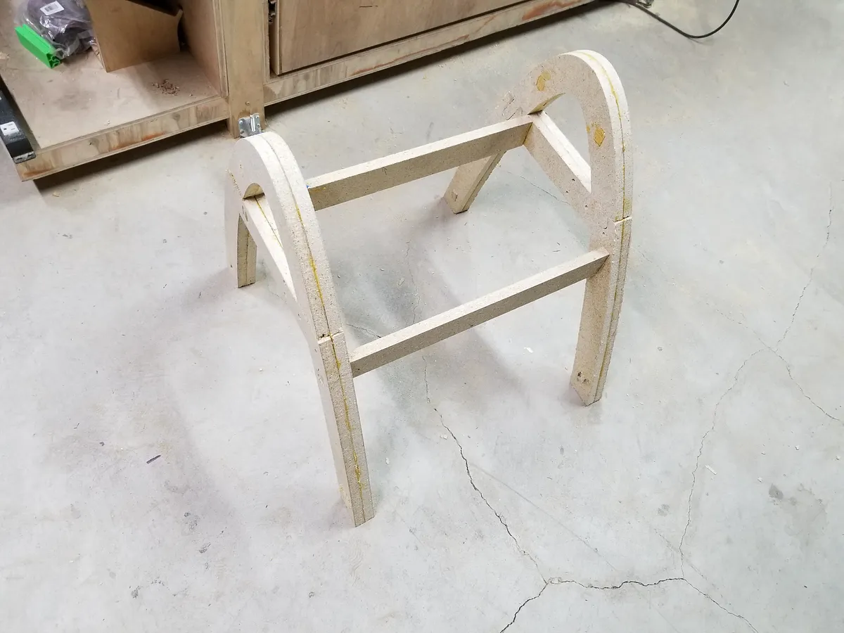 Chair — Glue the hand rests