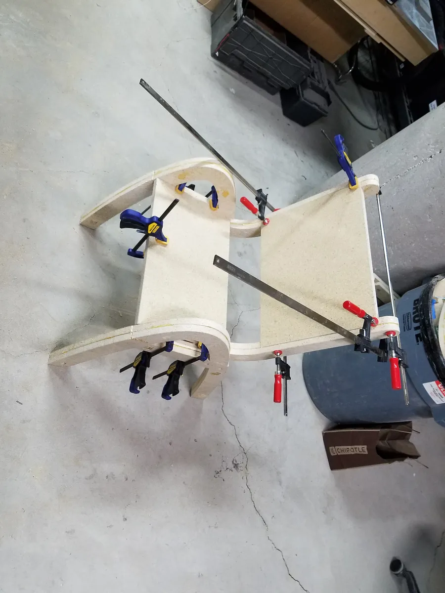 Chair — Attach the seat and back plate
