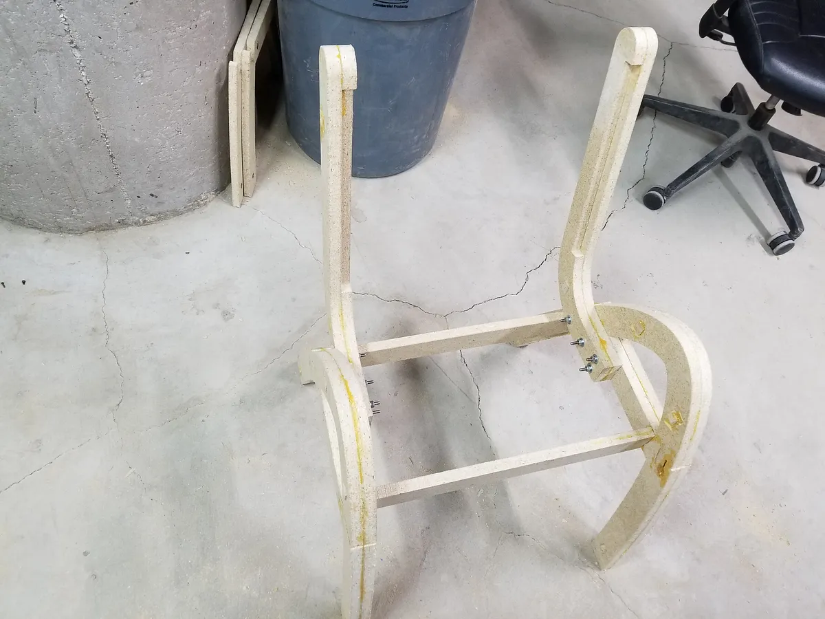 Chair — Attach the back supports