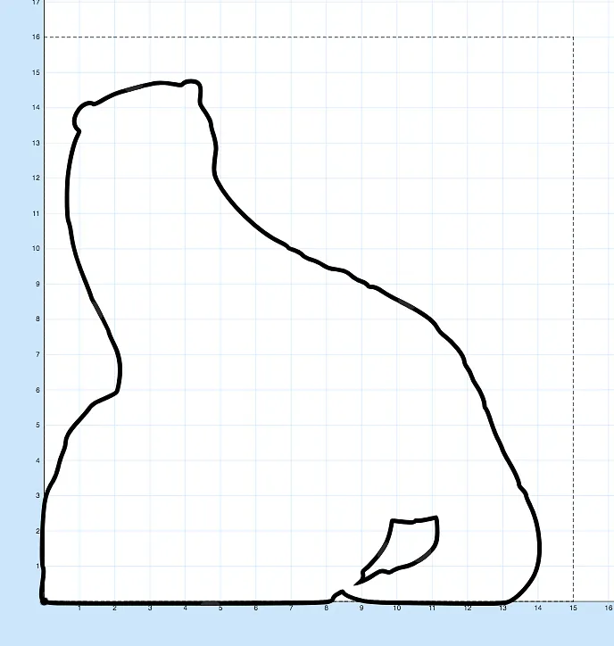 Otter Chair — Left Side Outline