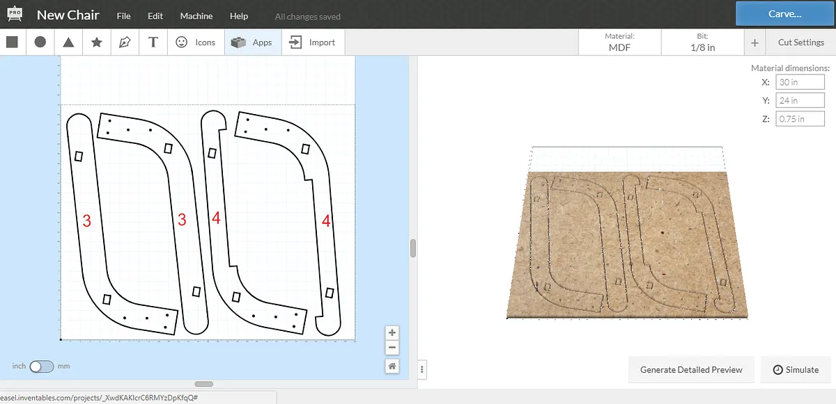 Chair — Carve out the parts (image 3)