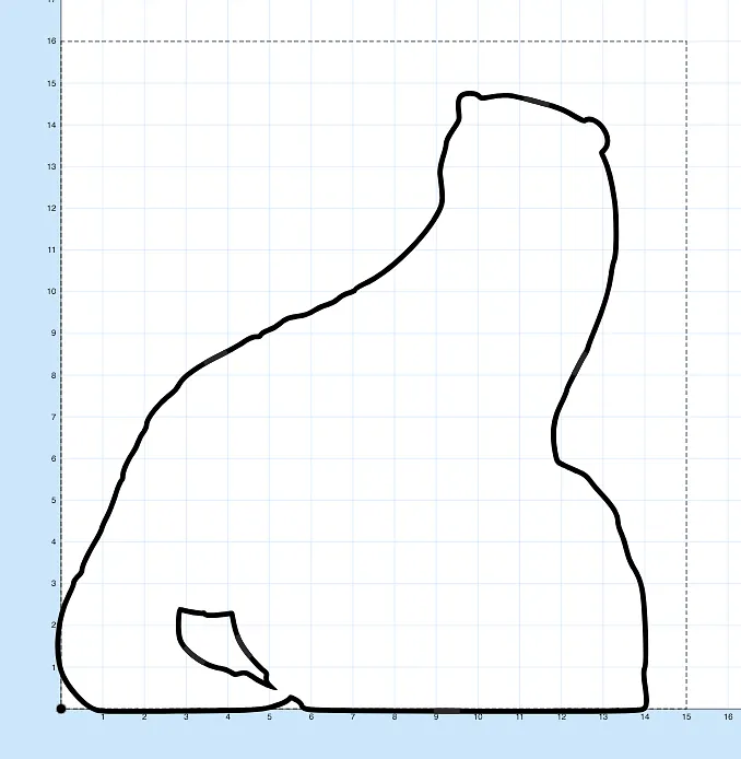 Otter Chair — Right side texture and outline