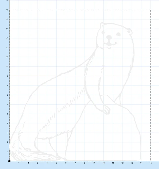 Otter Chair — Right side texture and outline (image 2)