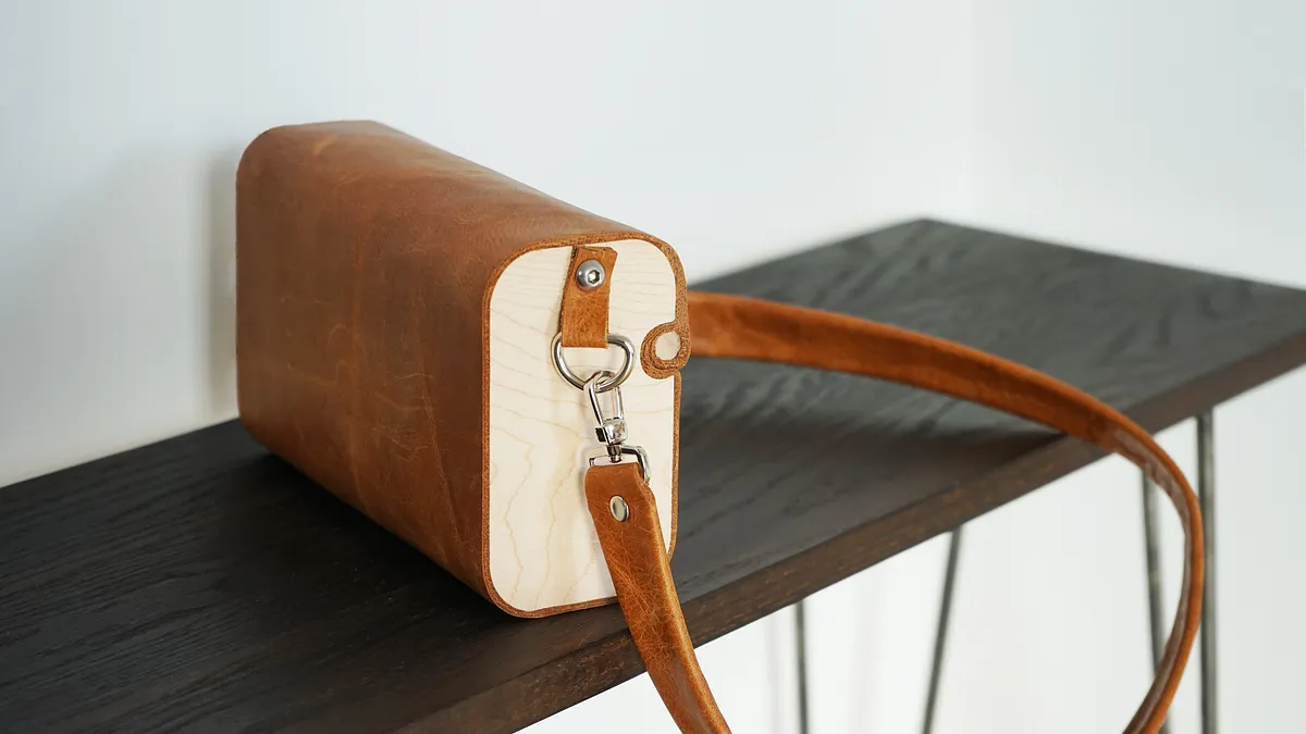 Wood and Leather Bag - image 1