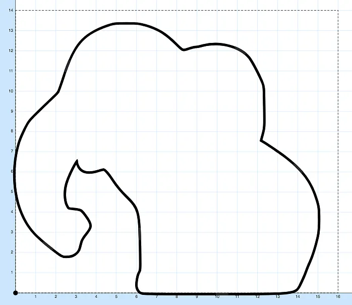 Elephant Chair — Left Side Outline