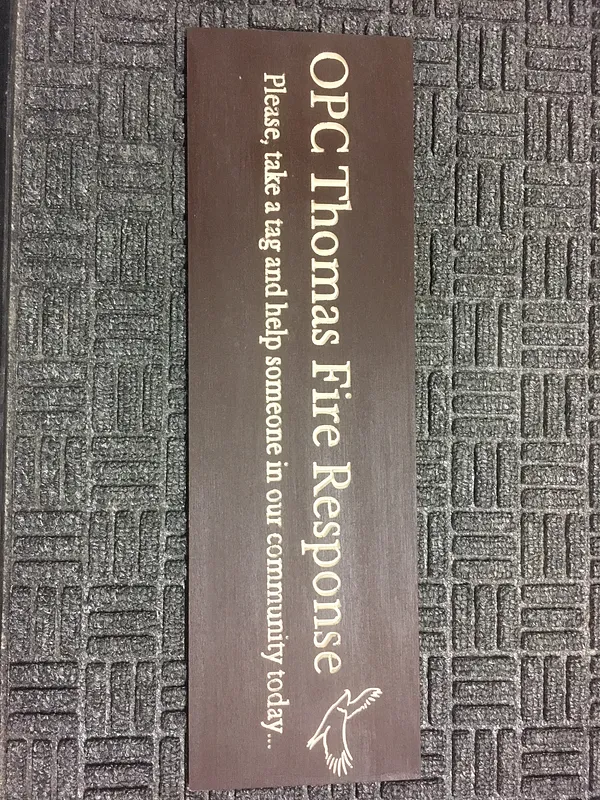OPC Thomas Fire Response Sign - image 1
