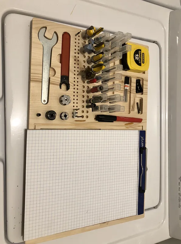 Tool holder/organizer with clipboard clip - image 1