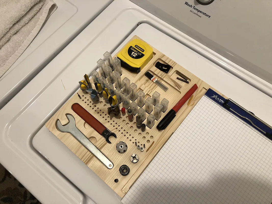 Tool holder/organizer with clipboard clip - image 2