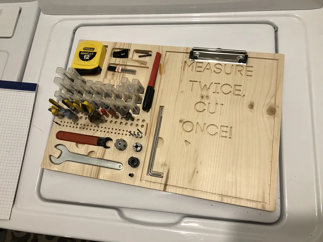 Tool holder/organizer with clipboard clip - image 3