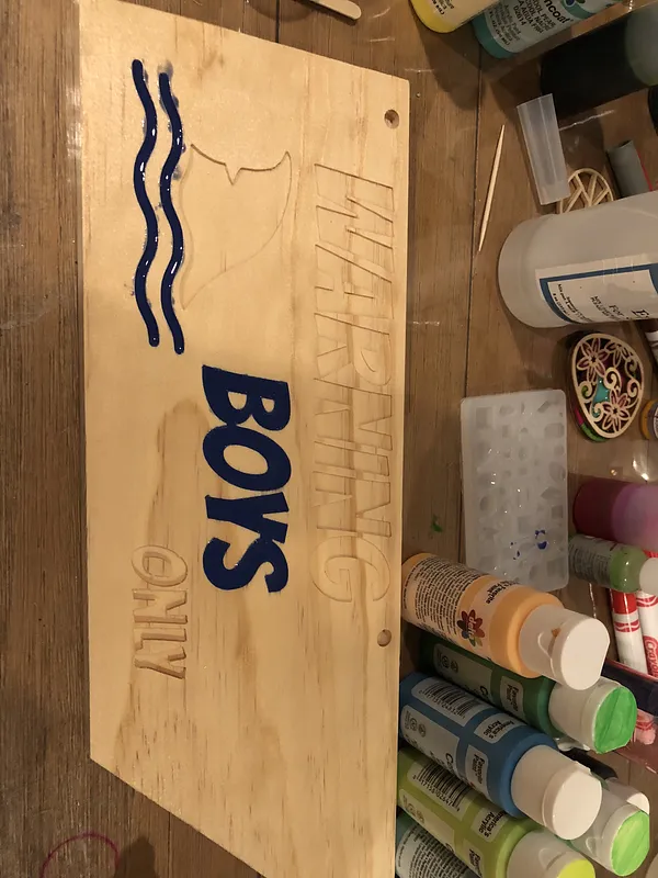 Warning Boys Only Sign - image 3