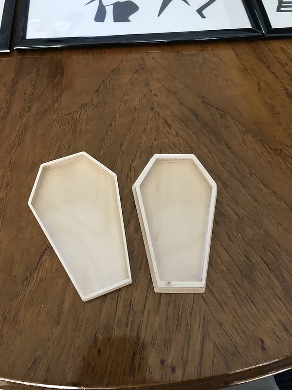 Coffin box with fitted lid - image 1