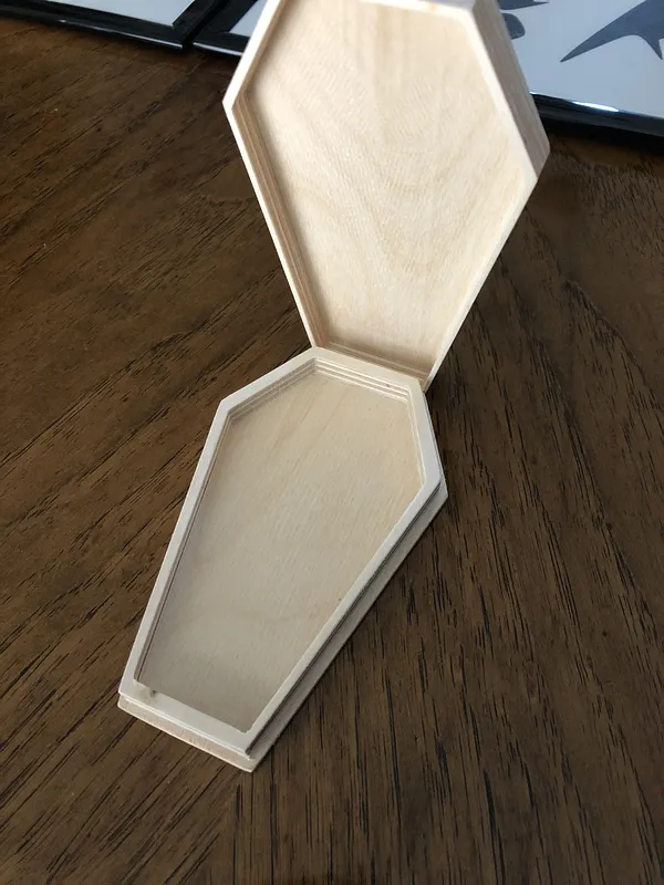 Coffin box with fitted lid - image 2