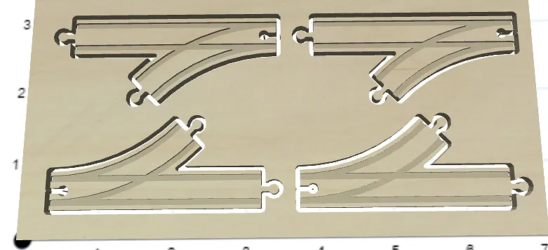 Mini Wooden Train Track 1/4 scale - image 5