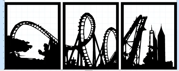 RollerCoaster Wall Art Frames Roller Coaster  - image 1