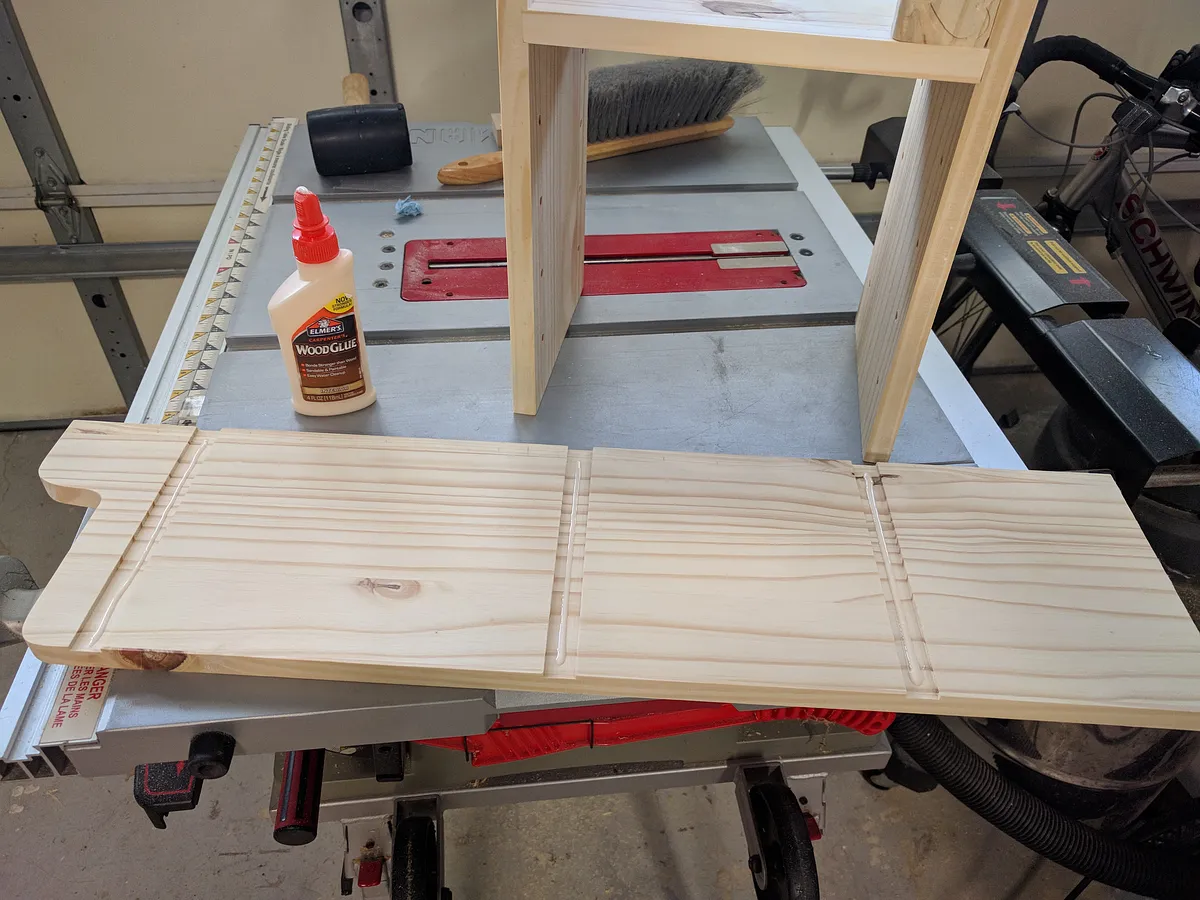 Floating Hutch — Step 9 - Top Shelf and Sides Assembly
