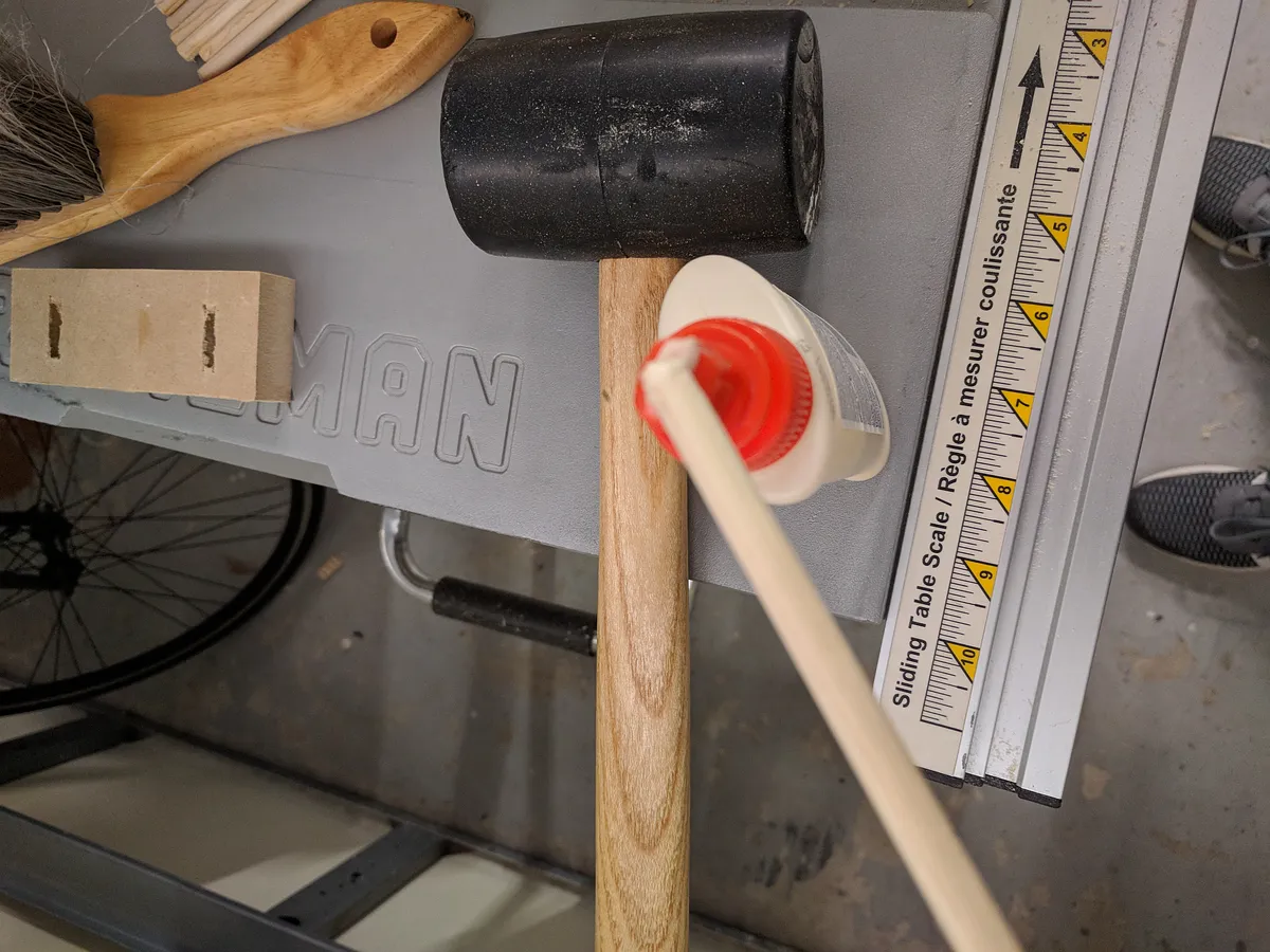 Floating Hutch — Step 10 - Insert Dowel Rods