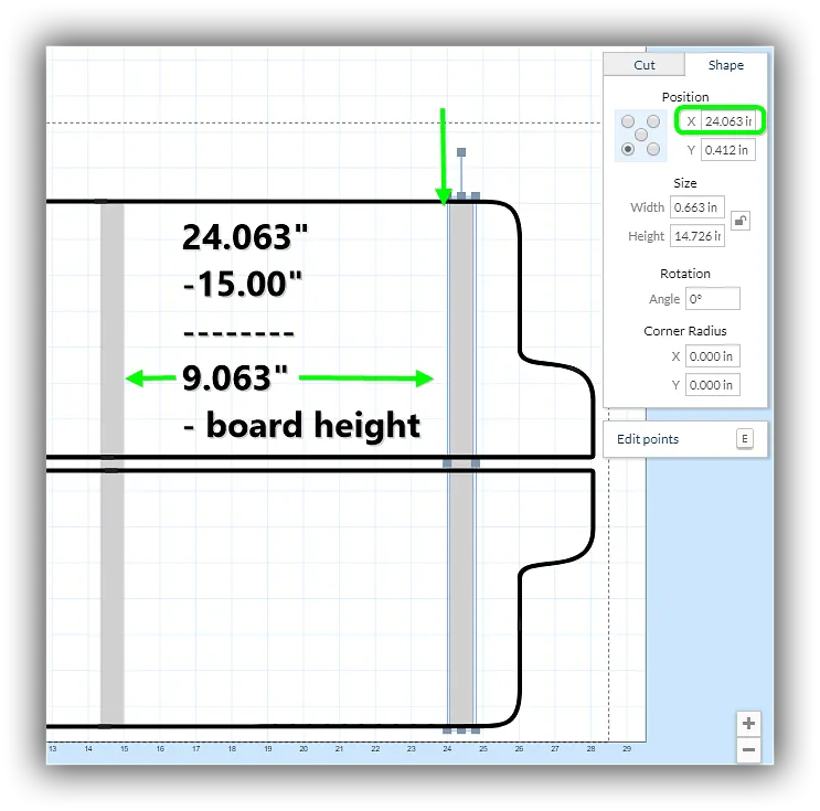 Floating Hutch — Step 4 - Adjust Dado Cuts on Workpiece 4 Parts M and N (image 3)