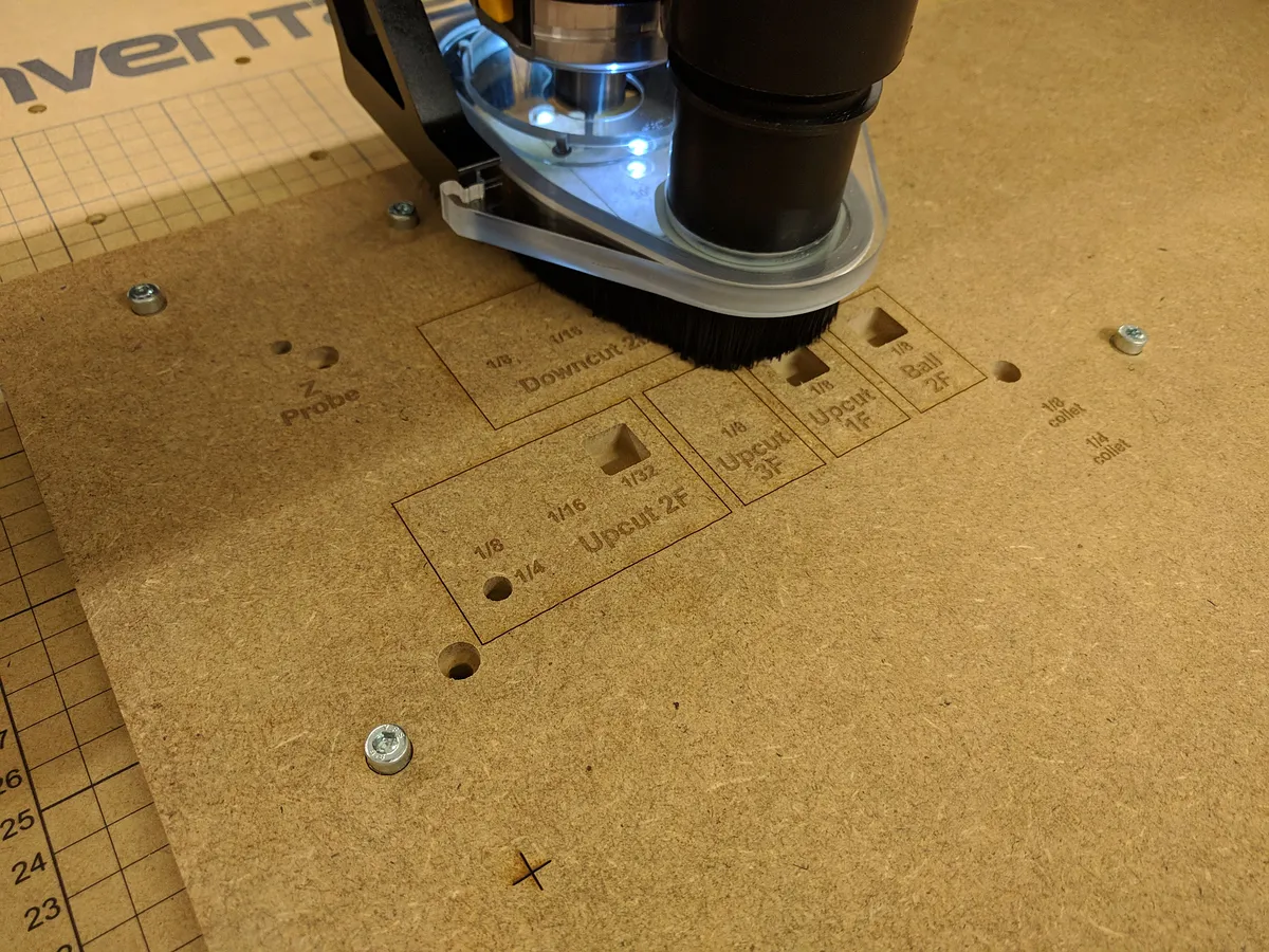 X-Carve 750 bit & tool holder — Engrave the text and lines