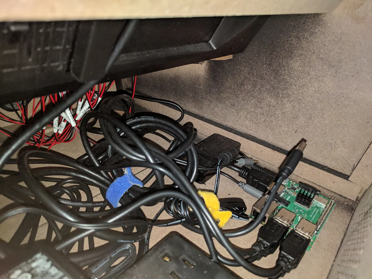 Bartop Arcade Machine — Mount Raspberry Pi and attach power strip