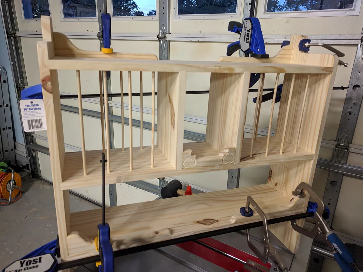 Floating Hutch — Step 11 - Attach the trim pieces (Parts G, H, I and J) (image 6)
