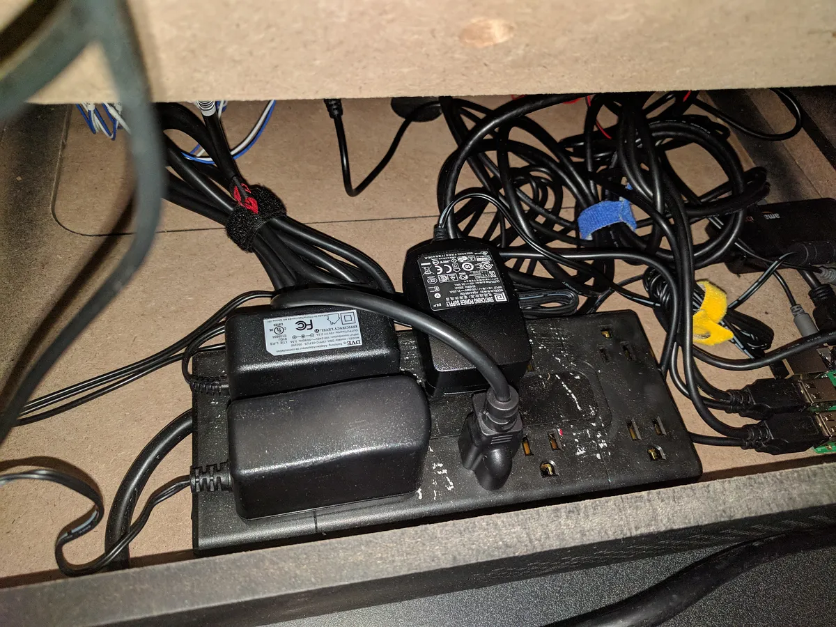 Bartop Arcade Machine — Mount Raspberry Pi and attach power strip (image 2)