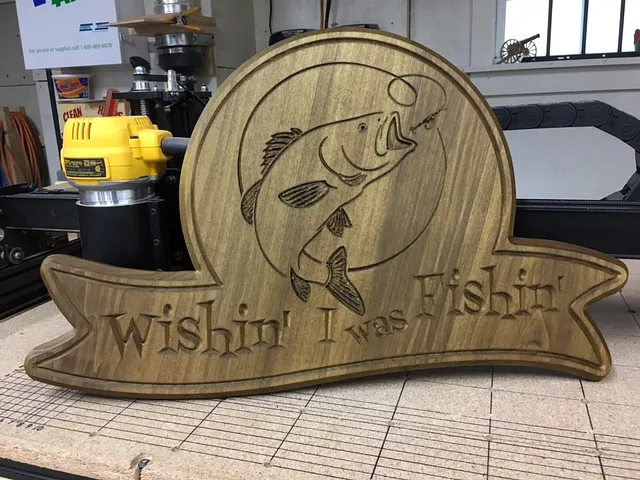 Father's Day Gift: Wishin' I was Fishin' sign - image 1