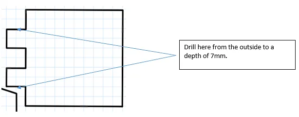 Sheet Goods Gripper — Drilling the insert section