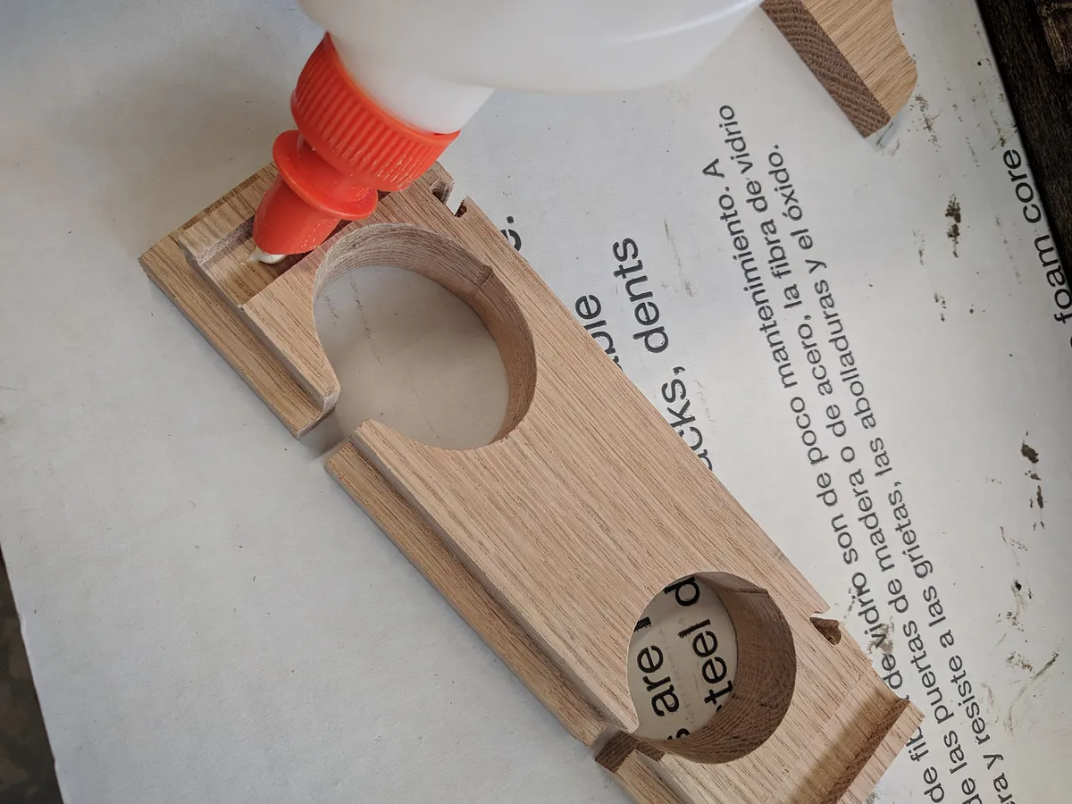 Man Shave(r Shelf) — Step 5:  Assemble Shelf Stands, Glue and Clamp