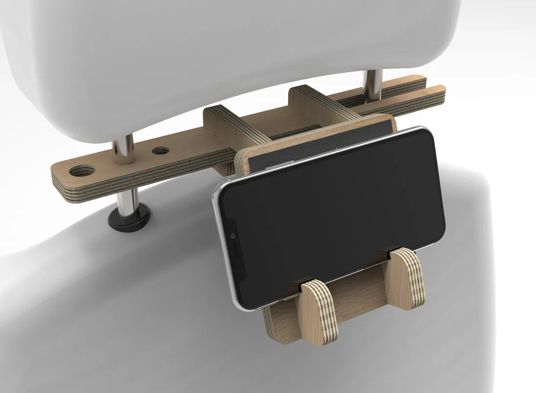 Car headrest mount — Mount a device