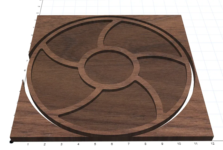 Round 6 Compartment Serving Tray - image 1