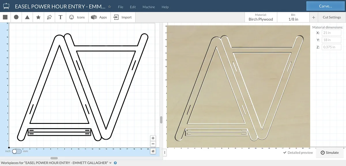Tabletop Easel for #EaselPowerHour Challenge — Designing within Easel