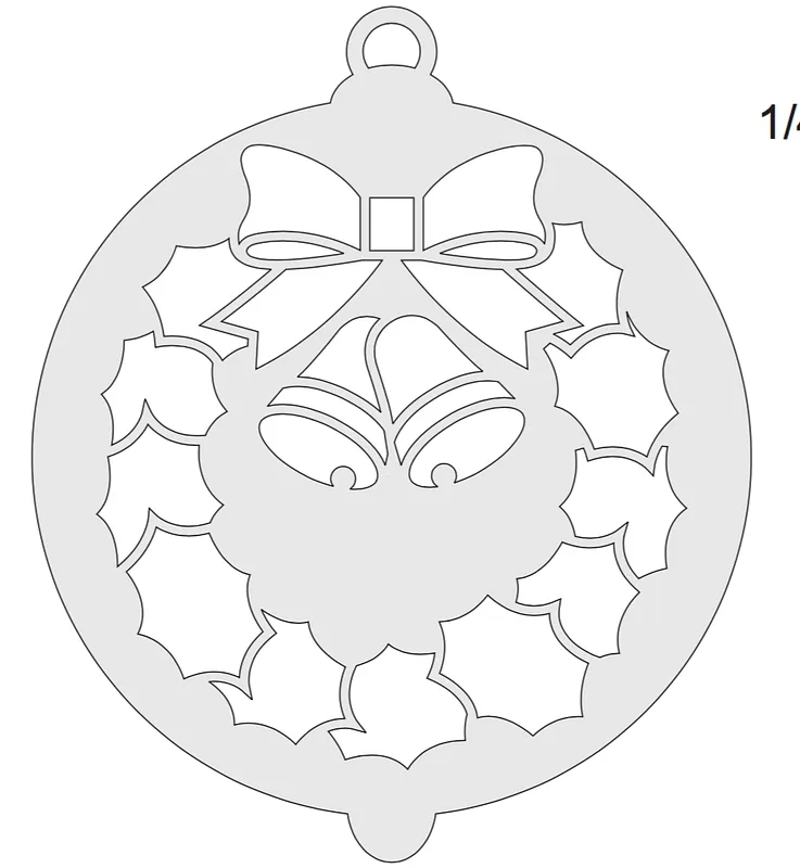Christmas ornaments Bells and wreath - image 1