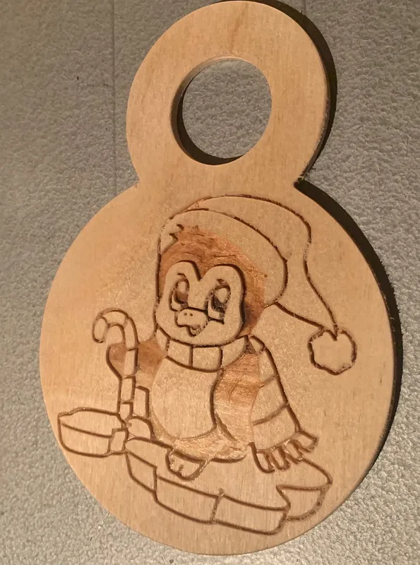 Festive penguin bauble - image 1