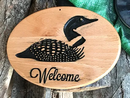 Simple Loon welcome sign