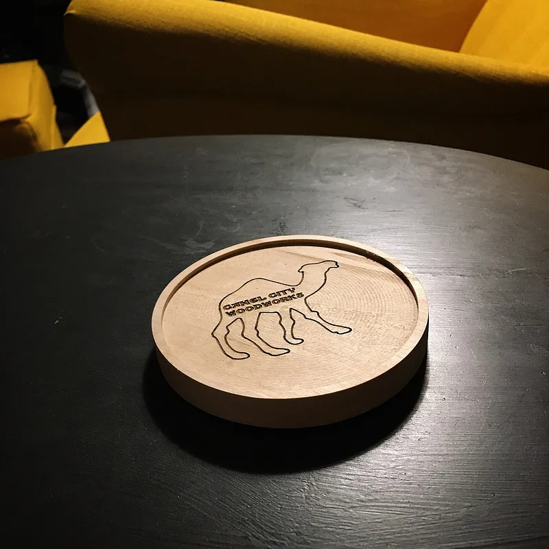 Set of 4 coasters with holder - image 1