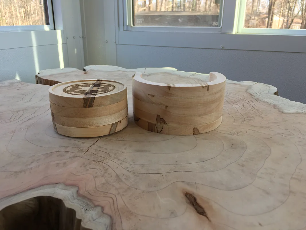 Set of 4 coasters with holder - image 4