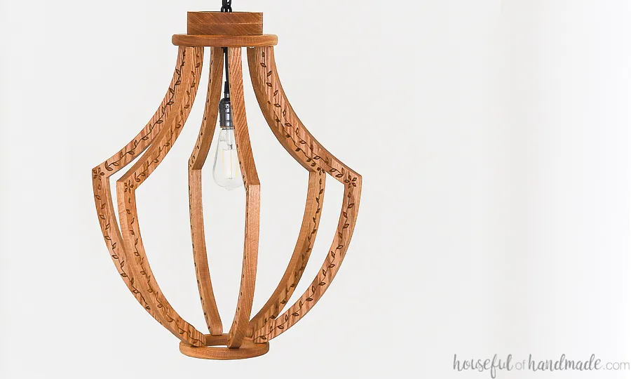 Carved Wood Light Fixture - image 2