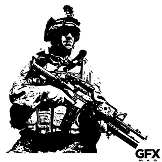 Marine silhouette