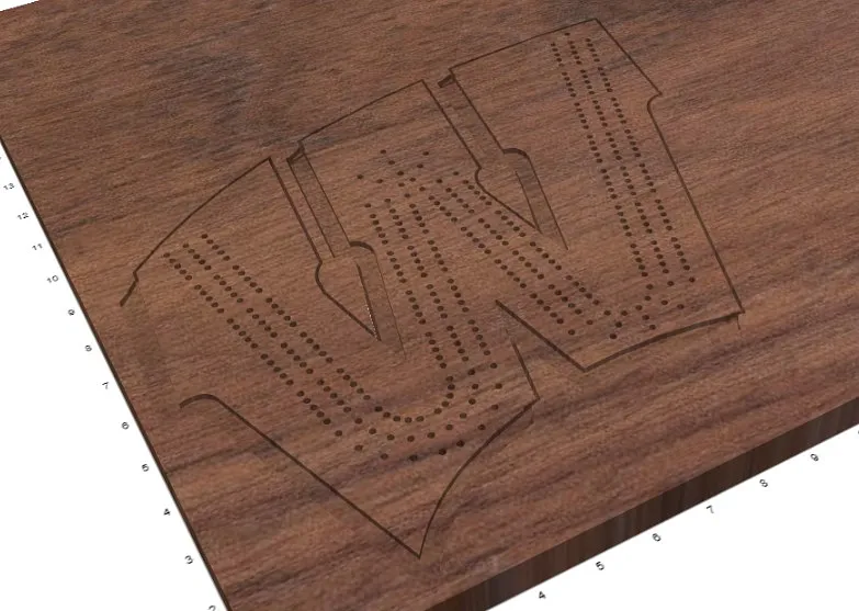 Wisconsin Cribbage Board - image 1