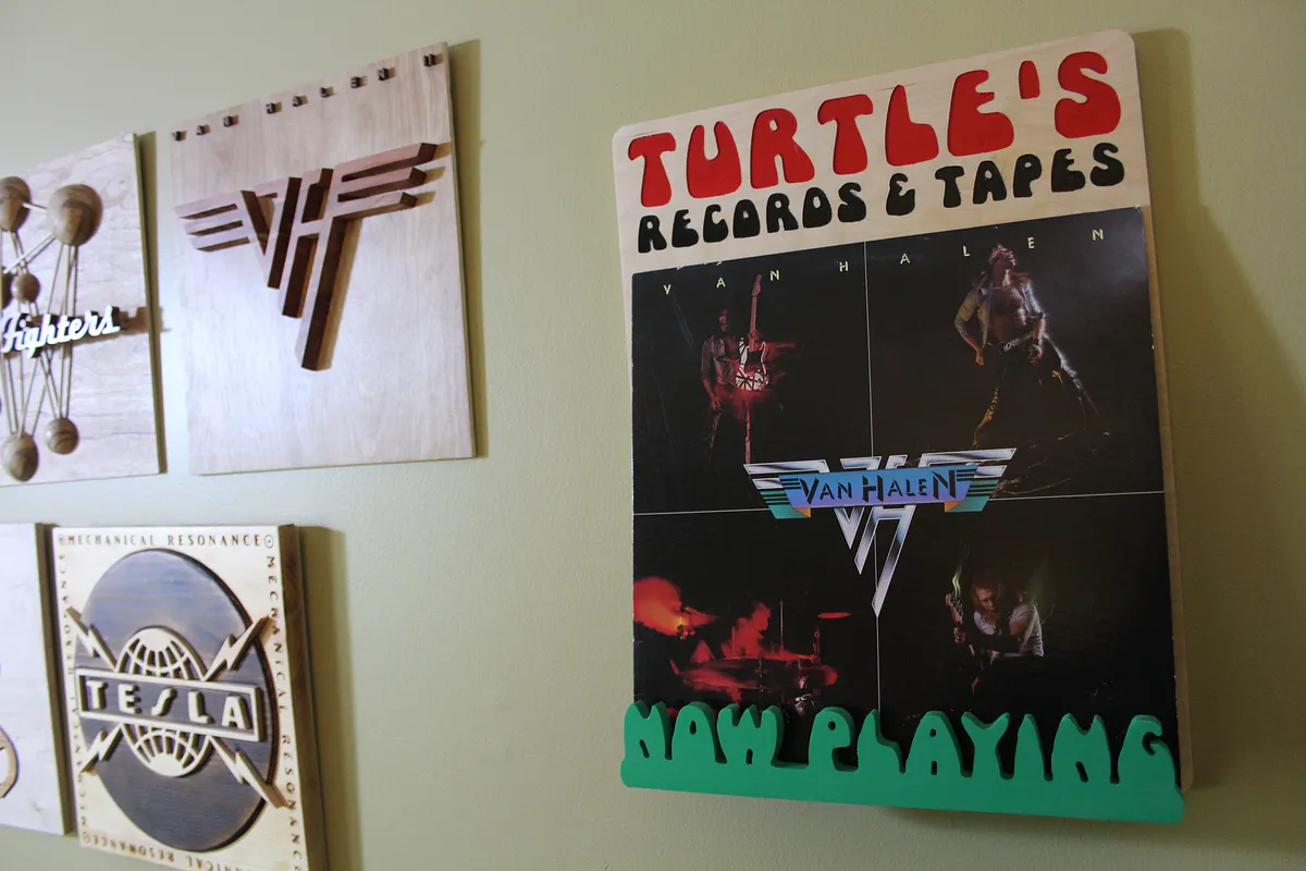 Vinyl Record Now Playing Rack — Display Your Album Cover!