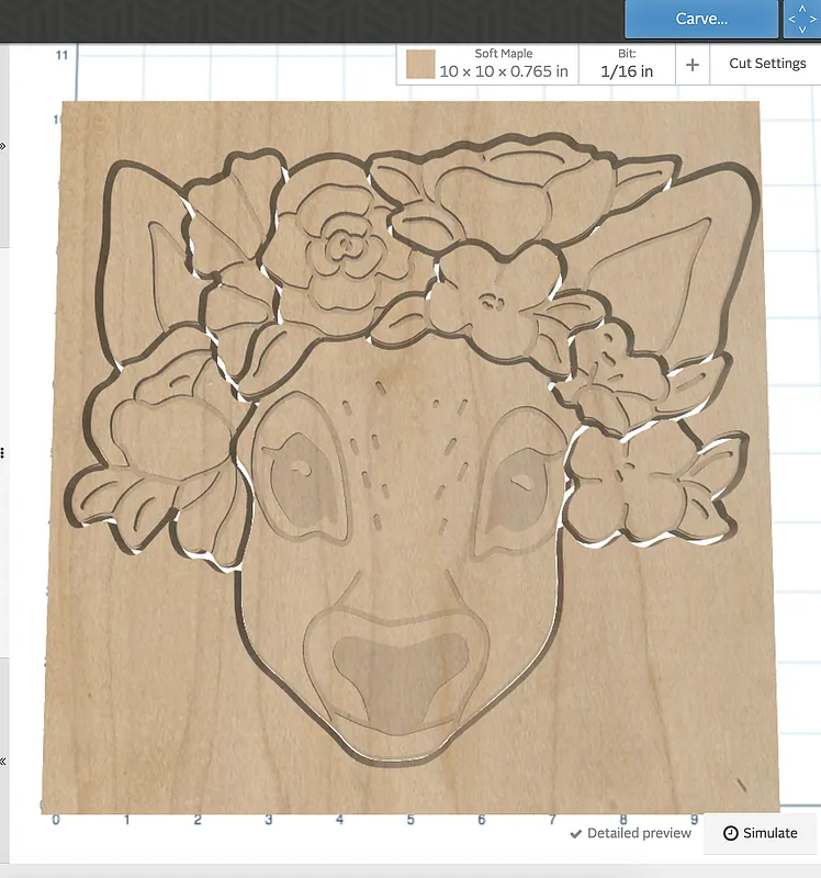 Floral Deer Puzzle - image 1