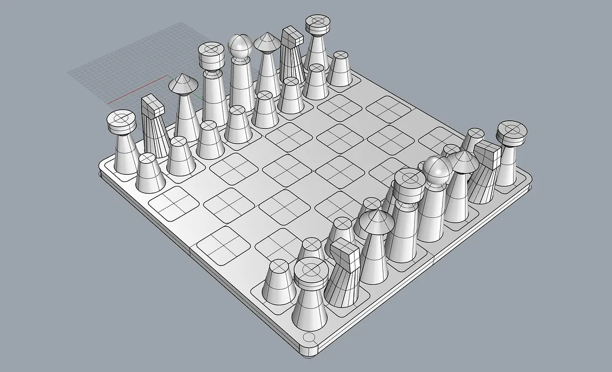 Concrete Chess Set — Concept Design (image 2)